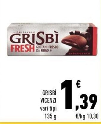 Conad GRISBI VICENZI vari tipi 135 g offerta