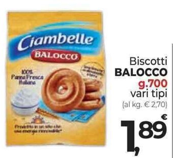 Supermercati Dok Biscotti BALOCCO g.700 vari tipi offerta