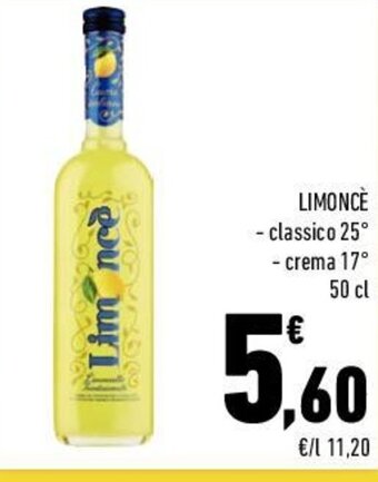 Conad LIMONCÈ - classico 25° - crema 17° 50 cl offerta