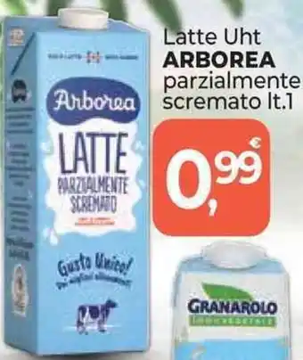 Supermercati Dok Latte Uht ARBOREA parzialmente Arborea scremato It.1 offerta