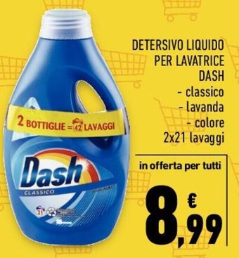 Conad DETERSIVO LIQUIDO PER LAVATRICE DASH offerta