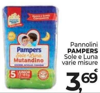 Supermercati Dok Pannolini PAMPERS Sole e Luna varie misure offerta