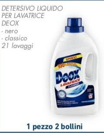 Conad DETERSIVO LIQUIDO PER LAVATRICE DEOX 21 lavaggi offerta