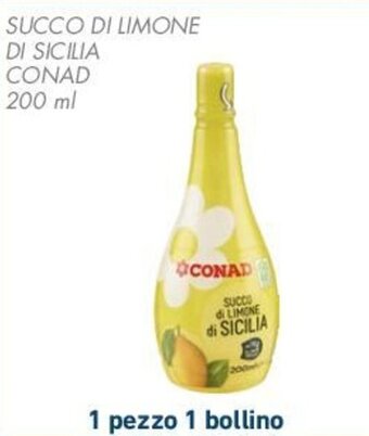 Conad SUCCO DI LIMONE DI SICILIA CONAD 200 ml offerta