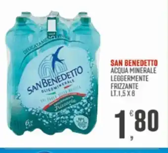 Marketpiù SAN BENEDETTO ACQUA MINERALE LEGGERMENTE FRIZZANTE LT.1,5X6 offerta