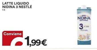 Ipercoop LATTE LIQUIDO NIDINA 3 NESTLÉ offerta