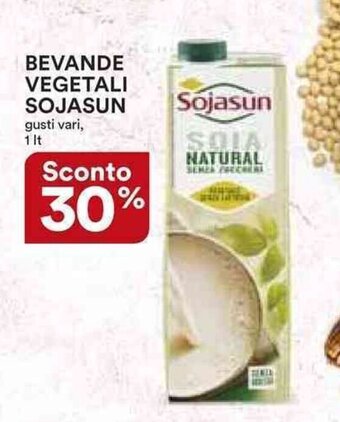 Ipercoop BEVANDE VEGETALI SOJASUN gusti vari, 1 lt offerta