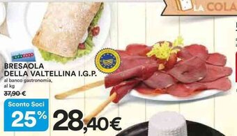 Ipercoop BRESAOLA DELLA VALTELLINA I.G.P. offerta
