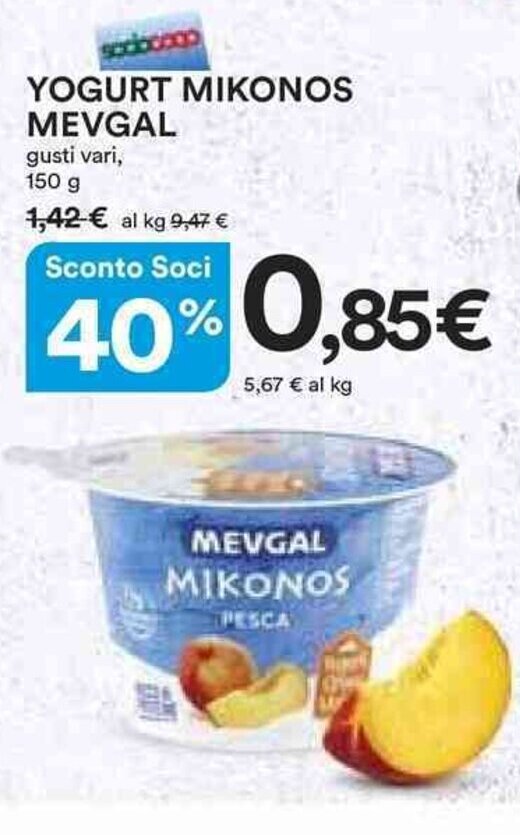 YOGURT MIKONOS MEVGAL 150 g offerta di Ipercoop