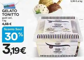 Ipercoop GELATO TONITTO 1 kg offerta