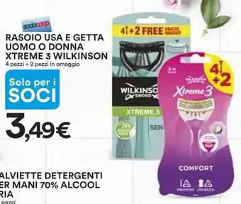 Ipercoop RASOIO US XTREME 3 WILKINSON offerta