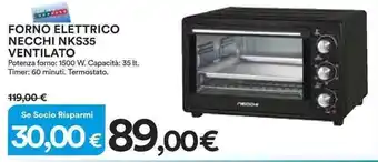 FORNO ELETTRICO NECCHI NKS35 VENTILATO