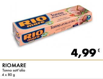 Iper Tosano RIOMARE Tonno sott'olio 4 x 80 g offerta