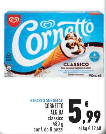 Conad City CORNETTO ALGIDA classico 480 g conf. da 8 pezzi offerta