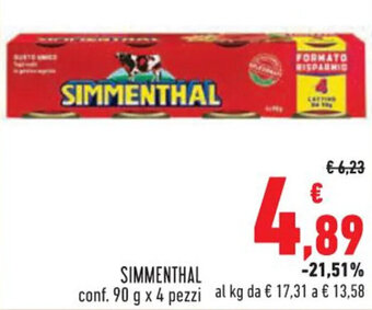 Conad City SIMMENTHAL conf. 90 g x 4 pezzi offerta