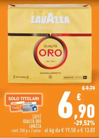Conad City CAFFè QUALITÀ ORO LAVAZZA conf. 250 g x 2 pezzi offerta