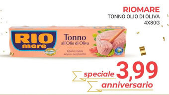 Eté RIOMARE TONNO OLIO DI OLIVA 4X80G offerta