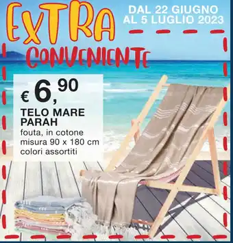 Conad City TELO MARE PARAH misura 90 x 180 cm offerta