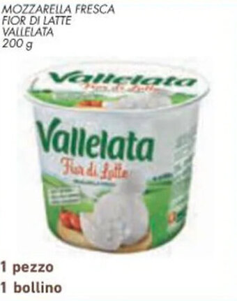 Conad City MOZZARELLA FRESCA FIOR DI LATTE VALLELATA 200 g offerta