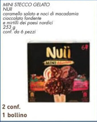 Conad City MINI STECCO GELATO NUII 253 G conf. da 6 pezzi offerta
