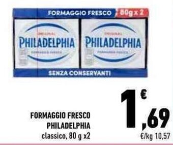 Conad FORMAGGIO FRESCO PHILADELPHIA classico, 80 g x2 offerta