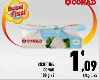 Conad RICOTTINE CONAD 100 g x 2 offerta