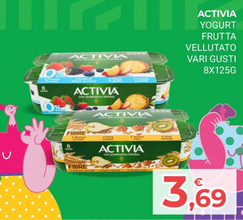 ACTIVIA YOGURT FRUTTA VELLUTATO VARI GUSTI 8X125G