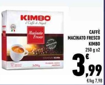 Conad CAFFÈ MACINATO FRESCO KIMBO 250 g x 2 offerta