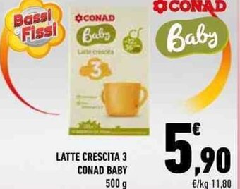 Conad LATTE CRESCITA 3 CONAD BABY 500 g offerta