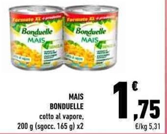 Conad MAIS BONDUELLE cotto al vapore, 200 g (sgocc. 165 g) x2 offerta