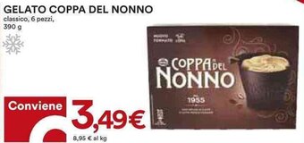 Coop GELATO COPPA DEL NONNO classico, 6 pezzi, 390 g offerta
