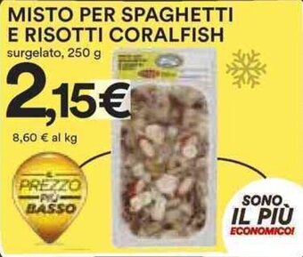 Coop MISTO PER SPAGHETTI E RISOTTI CORALFISH surgelato, 250 g offerta