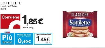 Coop SOTTILETTE classiche, 7 fette, 200 g offerta