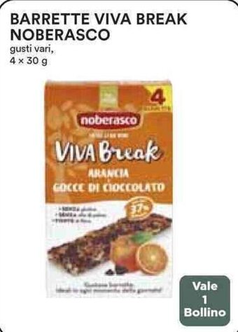 Coop BARRETTE VIVA BREAK NOBERASCO gusti vari, 4 x 30 g offerta