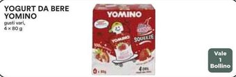 Coop YOGURT DA BERE YOMINO gusti vari, 4 x 80 g offerta