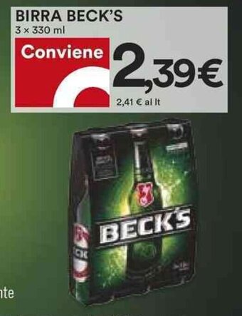 Coop BIRRA BECK'S 3 x 330 ml offerta