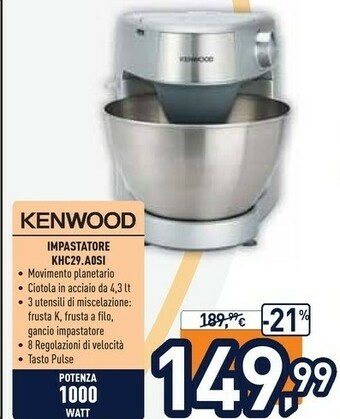 Unieuro Nespresso Kenwood Prospero KHC29.A0SI offerta