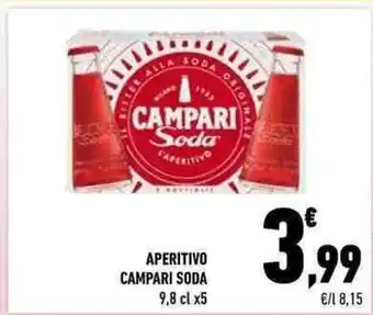 Conad APERITIVO CAMPARI SODA 9,8 cl x5 offerta