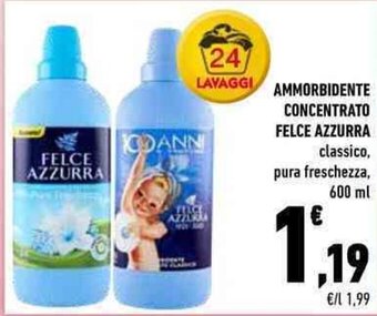 Conad AMMORBIDENTE CONCENTRATO FELCE AZZURRA classico, pura freschezza, 600 ml offerta