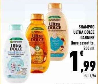 Conad SHAMPOO ULTRA DOLCE GARNIER linea assortita, 250 ml offerta
