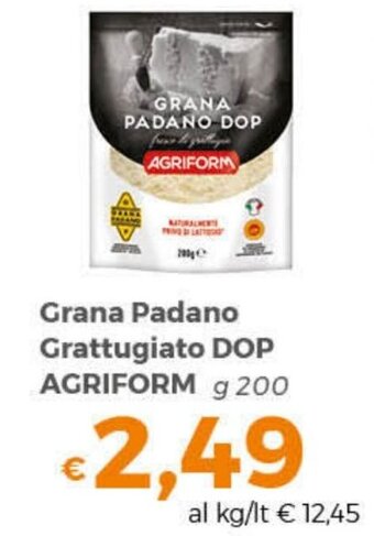 Tocal Grana Padano Grattugiato DOP AGRIFORM g 200 offerta