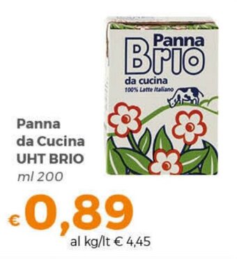 Tocal Panna da Cucina UHT BRIO ml 200 offerta