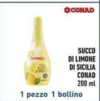 Conad SUCCO DI LIMONE DI SICILIA CONAD 200 ml offerta