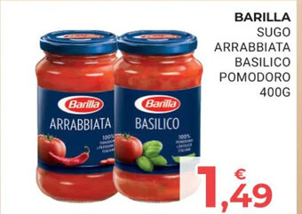 BARILLA SUGO ARRABBIATA BASILICO POMODORO 400G