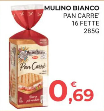 Eté MULINO BIANCO PAN CARRE' 16 FETTE 285G offerta