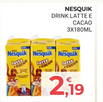 Eté NESQUIK DRINK LATTE E CACAO 3X180ML offerta