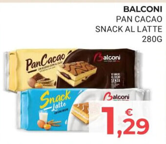 Eté BALCONI PAN CACAO SNACK AL LATTE 280 g offerta