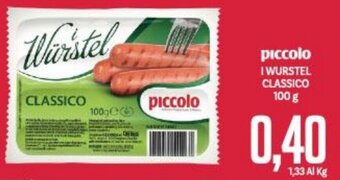 Supermercati Piccolo piccolo I WURSTEL CLASSICO 100 g offerta