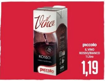 piccolo IL VINO ROSSO/BIANCO 1 Litro