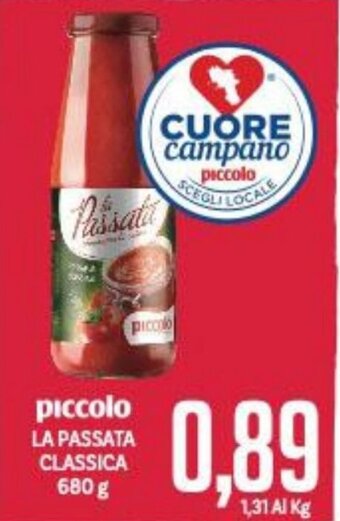 Supermercati Piccolo piccolo LA PASSATA CLASSICA 680 g offerta